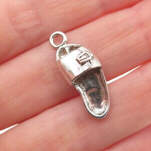 Sunwest 925 Sterling Silver Vintage Sandal Oxidized 3D Charm Pendant